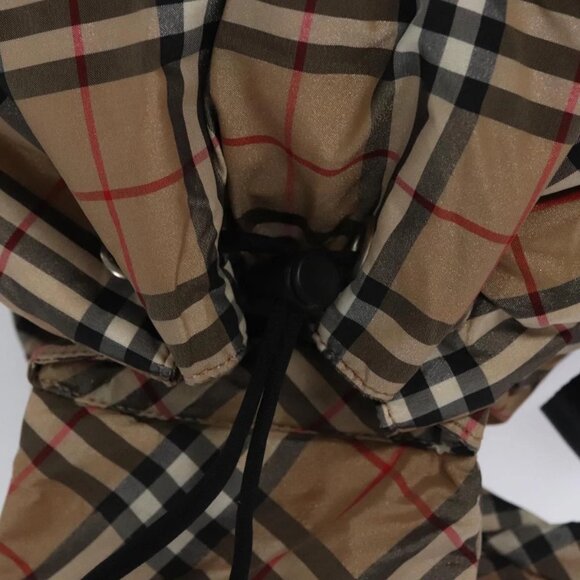 BURBERRY Nova Check Blue Label Backpack Nylon Beige Silver Auth am7971 - Picture 11 of 16